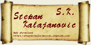 Stepan Kalajanović vizit kartica